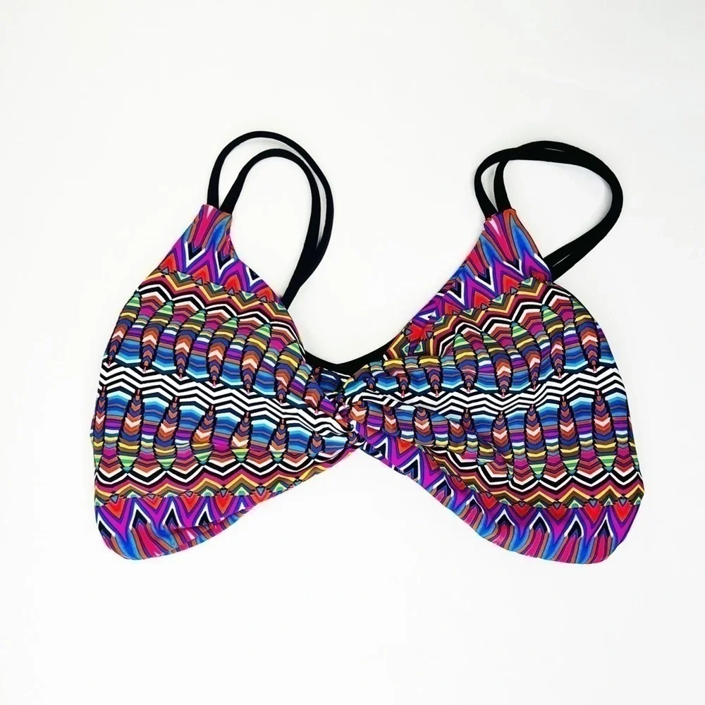 L*Space Bikini Top Native Dance Hartley Twisted Knot Strappy Large Multi NWT New